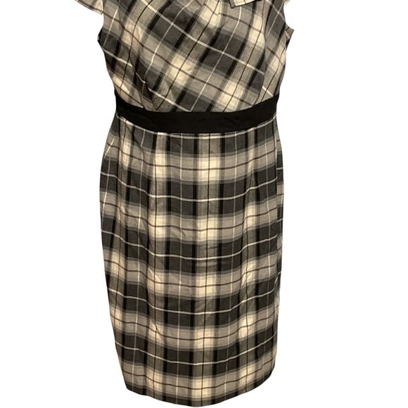 Dress Barn Plaid Sheath Midi Dress 16 - Picture 4 of 11